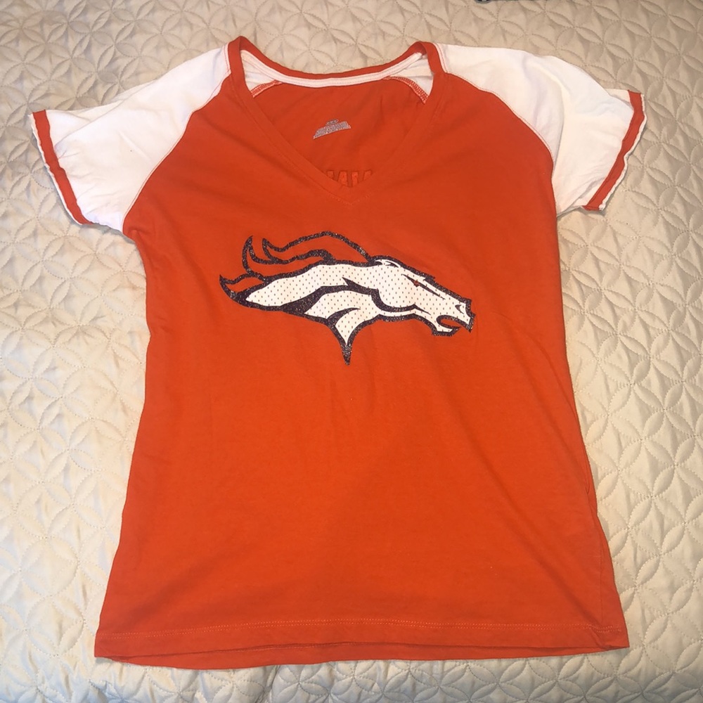 Broncos Short Sleeve Orange Shirt - M